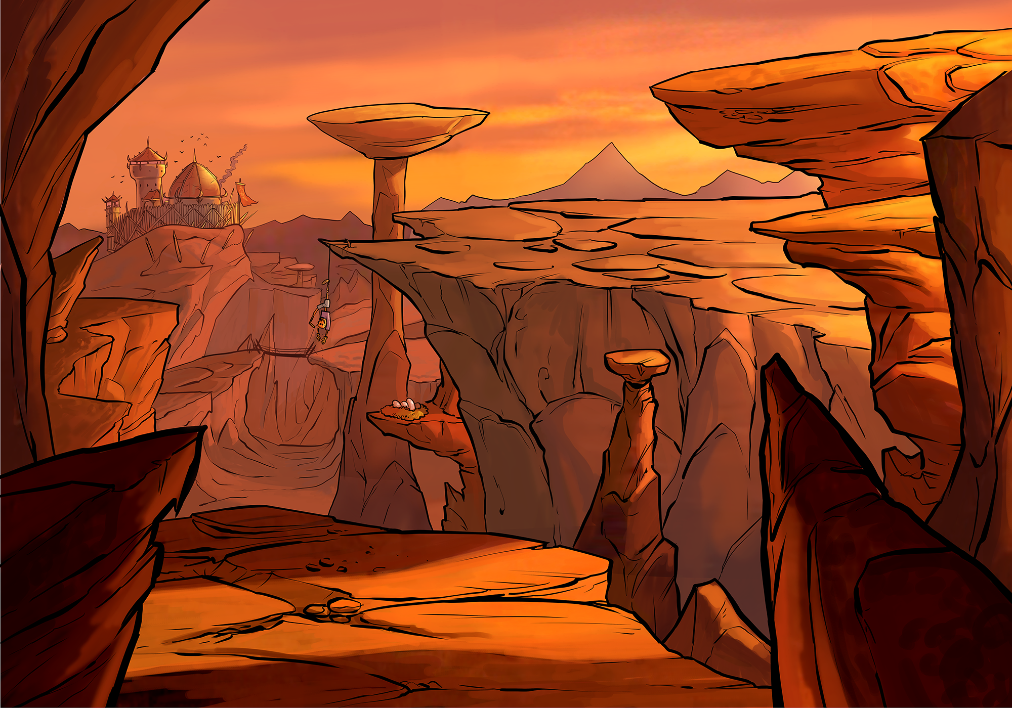 Begib dich in den Spalta-Canyon.